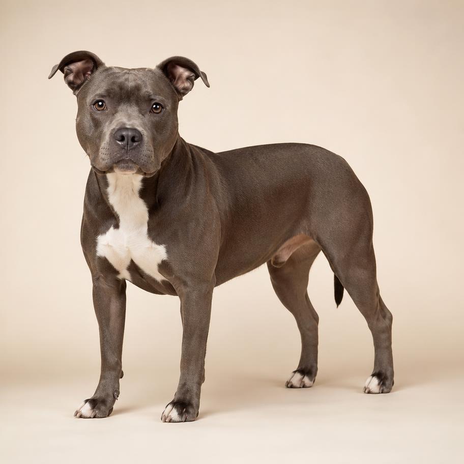American Staffordshire Terrier adulto de corpo inteiro