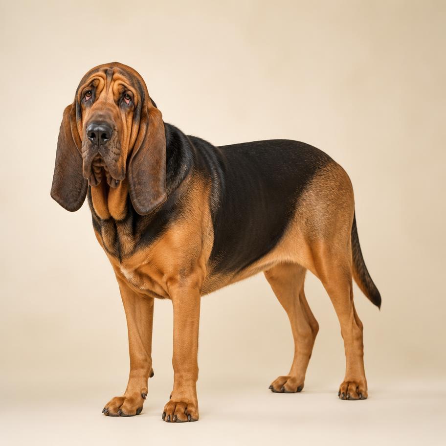 Bloodhound adulto de corpo inteiro