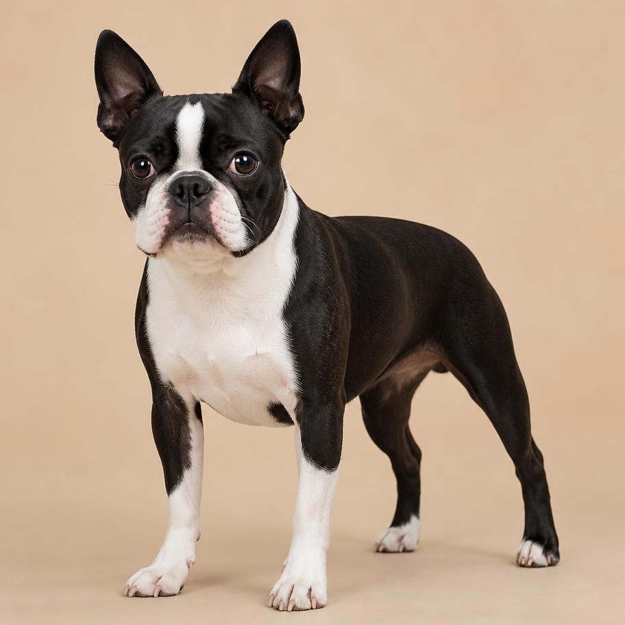 Boston Terrier adulto de corpo inteiro