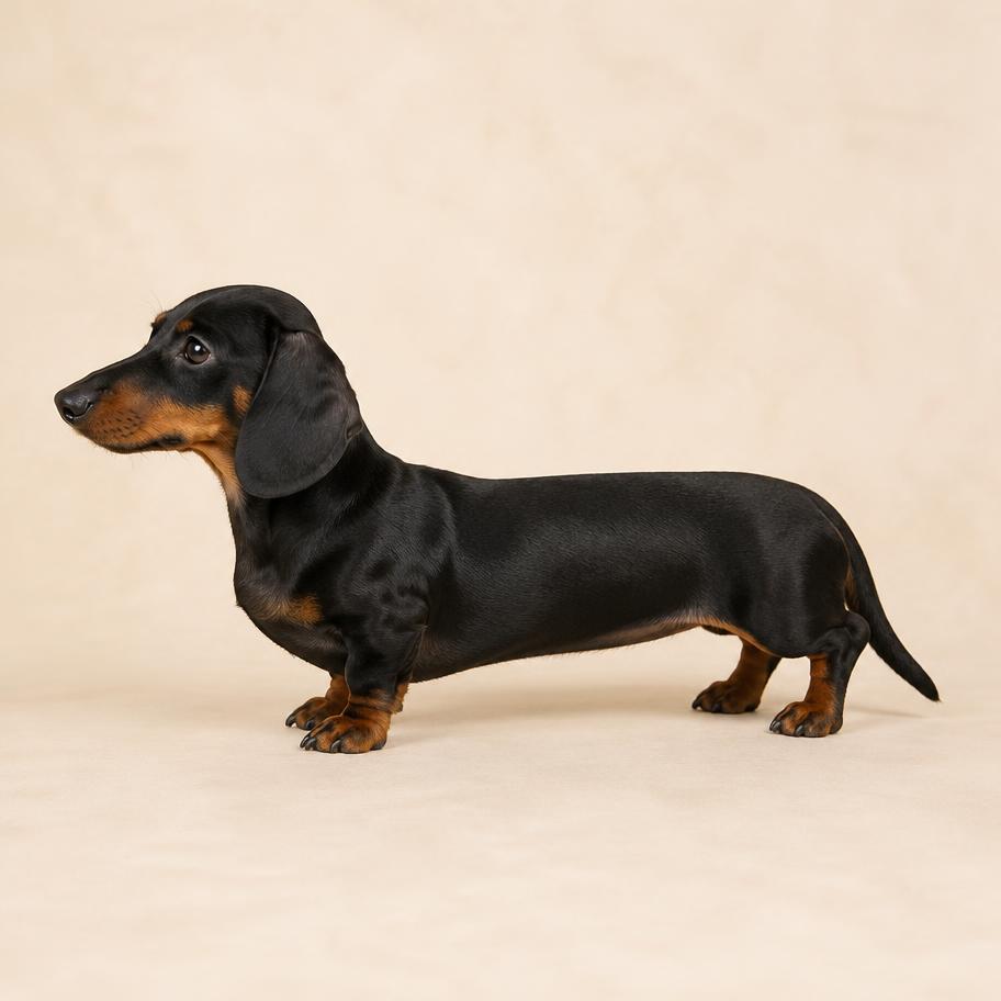 Dachshund Kaninchen (anão de coelho) Pelo Curto adulto