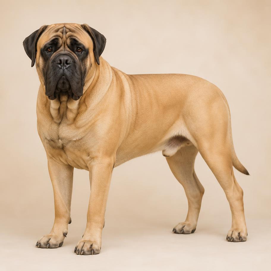 Mastiff Inglês adulto de corpo inteiro