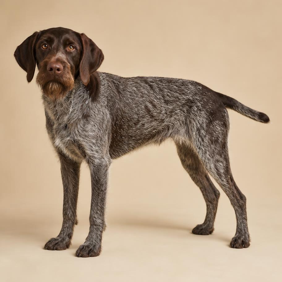 Pointer Alemão de Pelo Duro adulto de corpo inteiro
