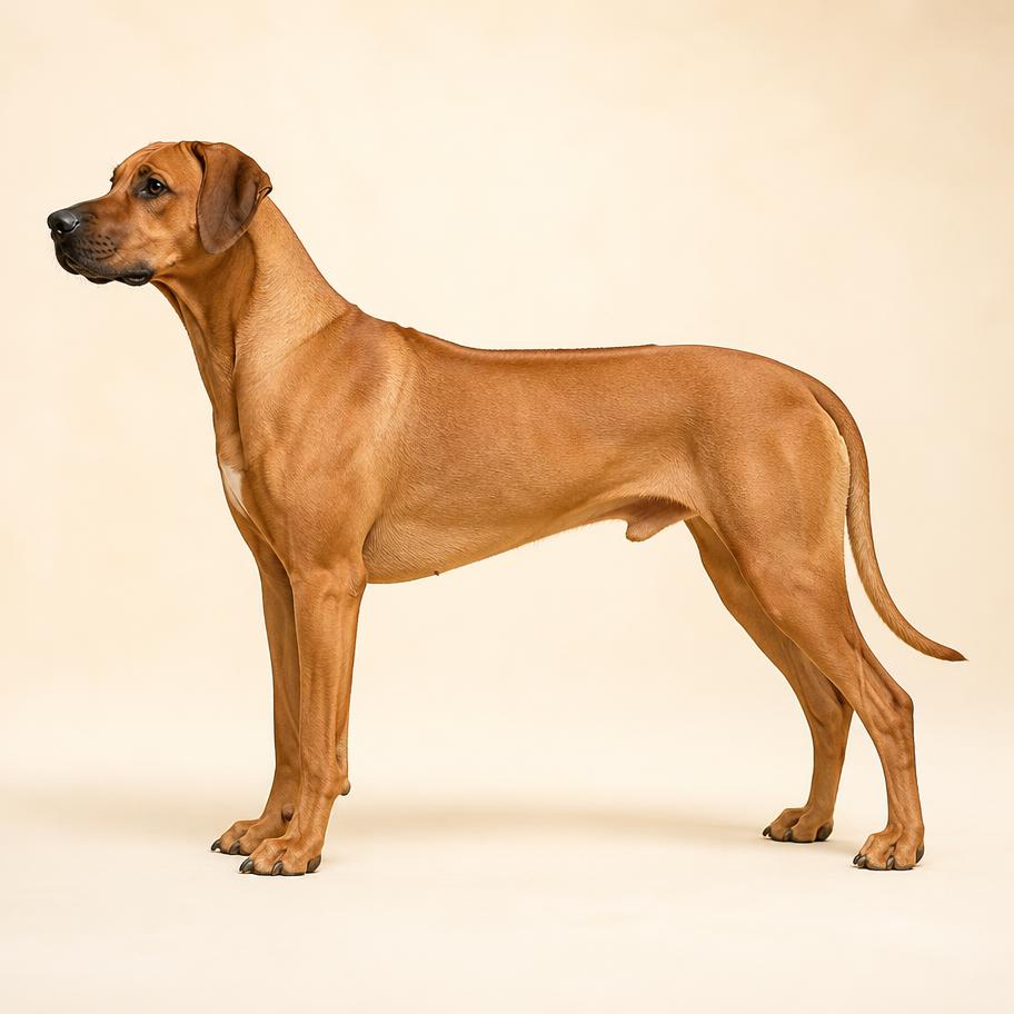 Rhodesian Ridgeback adulto de corpo inteiro