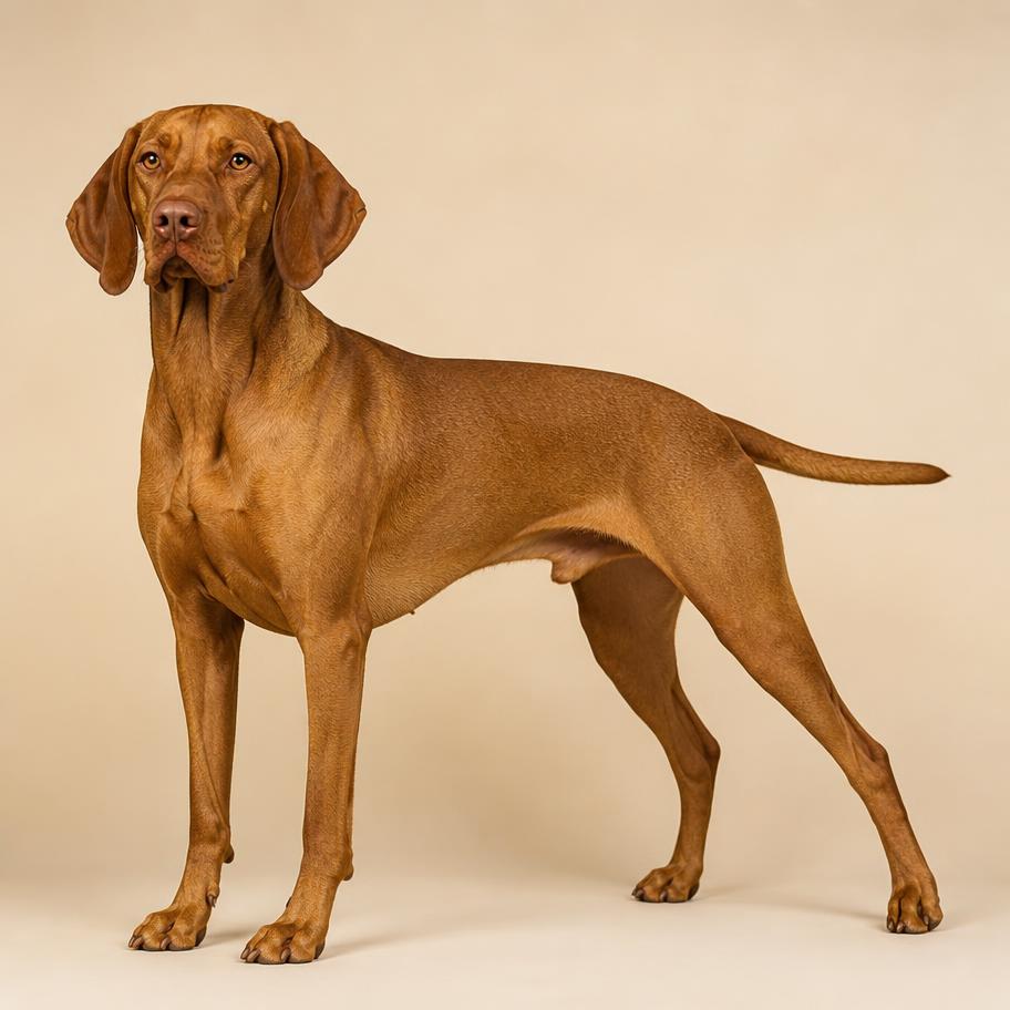 Vizsla adulto de corpo inteiro